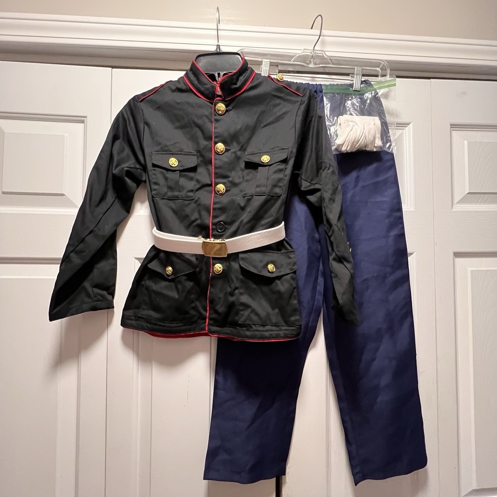Trooper Clothing Child Marines Dress Blues 4 Piece Uniform Costume USMC Medium